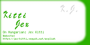 kitti jex business card